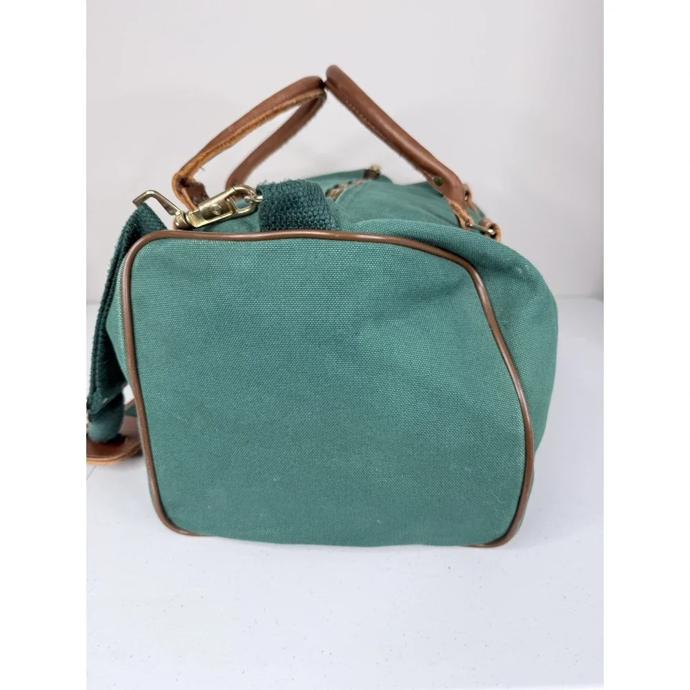 Vintage The Ocean Course Kiawah Island Green Canvas Leather Golf Duffle Bag